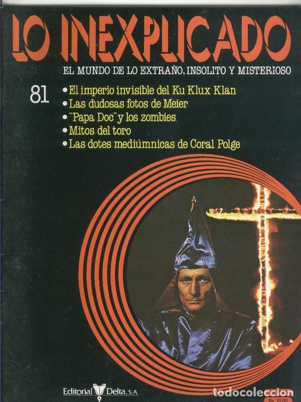 Coleccionismo de Revistas y Peri&oacute;dicos: Lo inexplicado fasciculo numero 081 - Varios