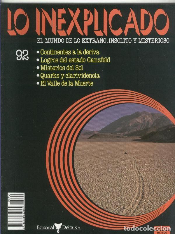 Coleccionismo de Revistas y Peri&oacute;dicos: Lo inexplicado fasciculo numero 092 - varios