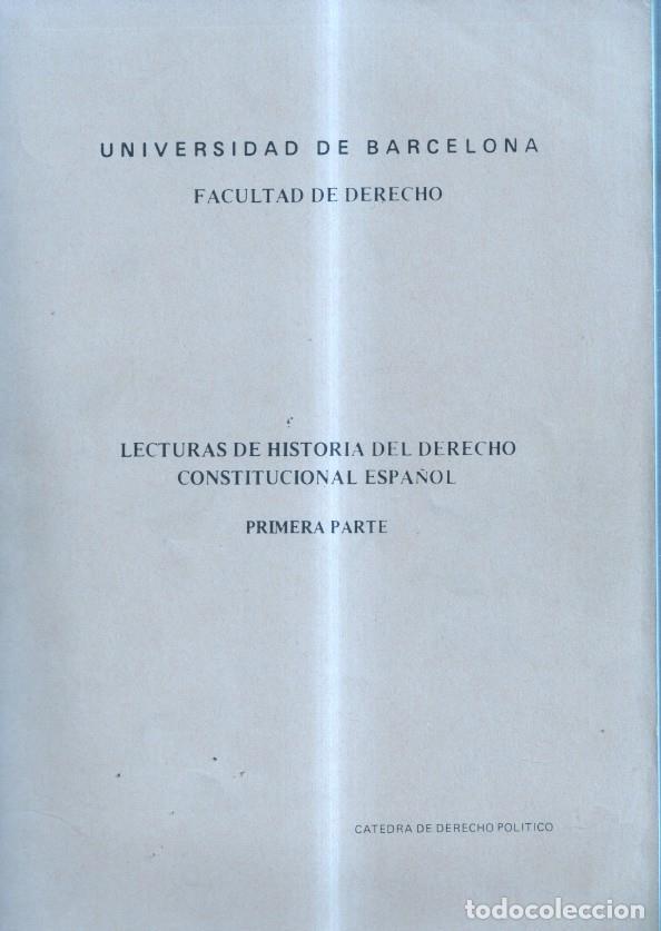 Collectionnisme de Revues et Journaux: Lecturas de Historias del Derecho Constitucional Espa&ntilde;ol - Varios