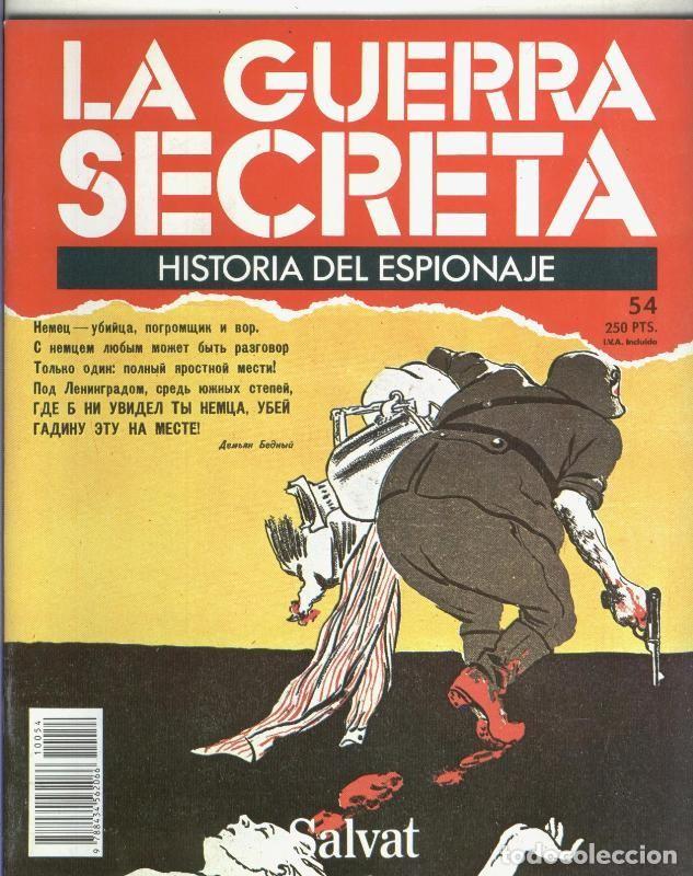 Collezionismo di Riviste e Giornali: La Guerra Secreta: Historia del Espionaje numero 054, trasera con propaganda obra - Varios