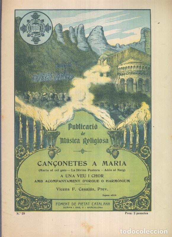 Collezionismo di Riviste e Giornali: Publicacio de Musica Religiosa: Can&ccedil;onetes a Maria - Varios
