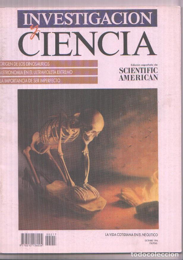 Coleccionismo de Revistas y Peri&oacute;dicos: Investigacion y Ciencia numero 217: Origen de los dinosaurios - Varios