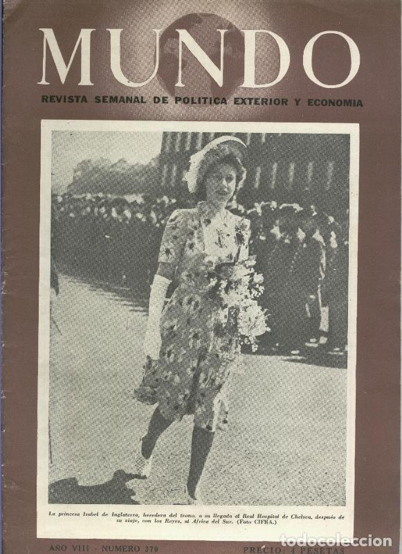 Collectionnisme de Revues et Journaux: Mundo Revista semanal numero 370 - varios