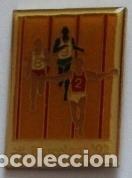 Coleccionismo de Revistas y Peri&oacute;dicos: Pin 3 atletas Barcelona 92 - Varios