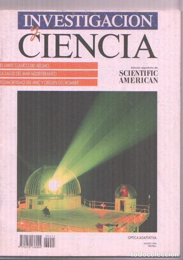 Sammeln von Zeitschriften und Zeitungen: Investigacion y Ciencia numero 215: La salud del mar mediterraneo - Varios
