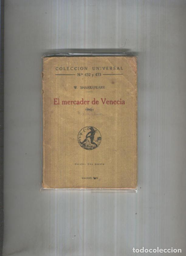Collezionismo di Riviste e Giornali: Coleccion Universal numero 432/433: El mercader de Venecia - William Shakespeare