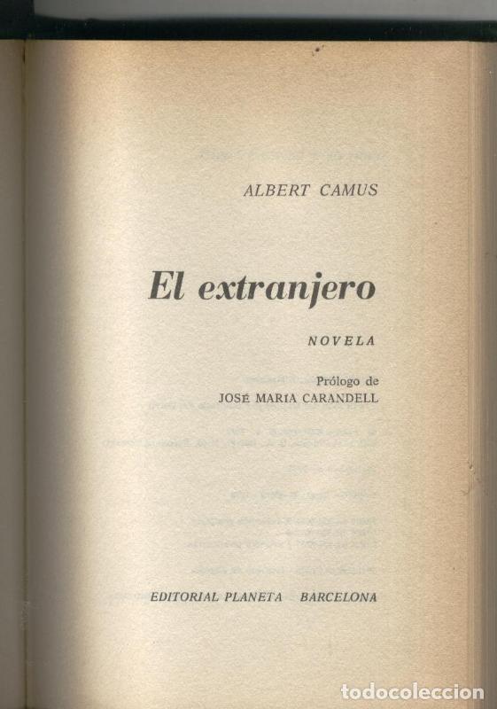 Coleccionismo de Revistas y Peri&oacute;dicos: El extranjero - Albert Camus