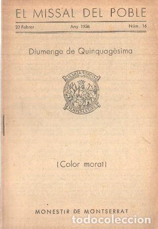Collection Magazines and Newspapers: El Missal del Poble numero 16 (1936) - Varios