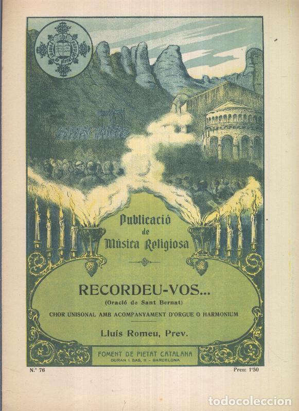 Coleccionismo de Revistas y Peri&oacute;dicos: Publicacio de Musica Religiosa: Recordeu-vos - Varios