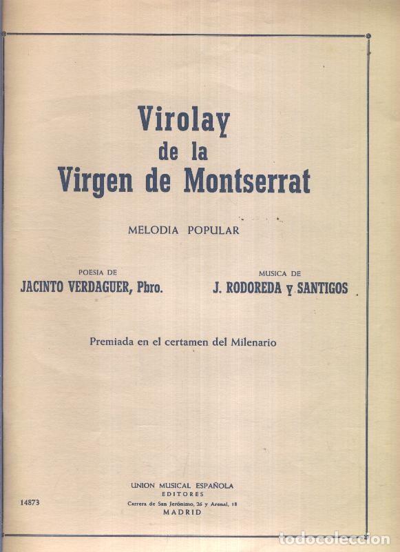 Coleccionismo de Revistas y Peri&oacute;dicos: Virolay de la Virgen de Montserrat (letra color azul) - Varios