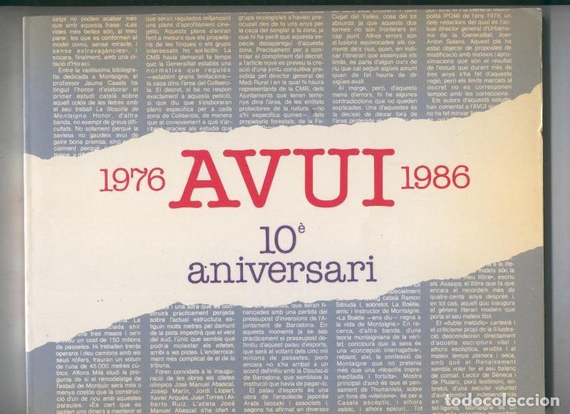 Coleccionismo de Revistas y Peri&oacute;dicos: Avui 10 aniversari 1976-1986 - Varios