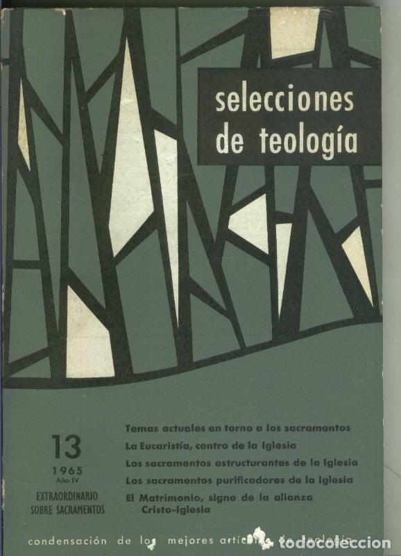 Colecionismo de Revistas e Jornais: Selecciones de Teologia numero 13 - Varios