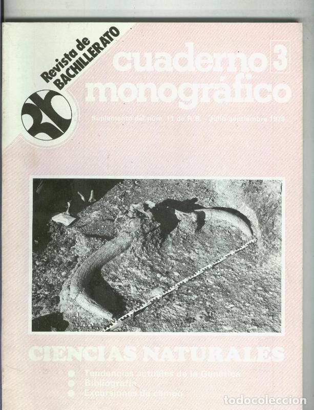 Colecionismo de Revistas e Jornais: Revista de Bachillerato cuaderno monografico 03: ciencias naturales - varios