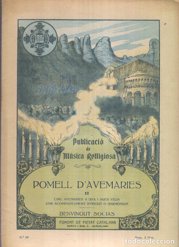 Collectionnisme de Revues et Journaux: Publicacio de Musica Religiosa: Pomell D,avemaries - Varios