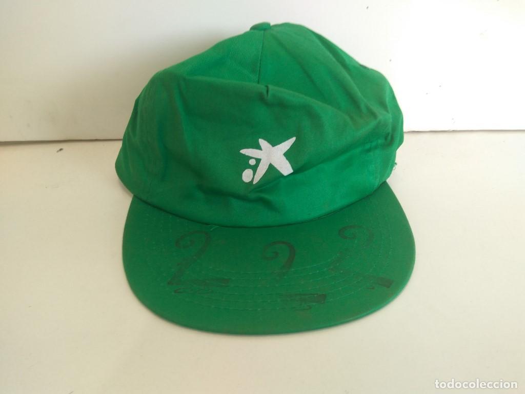 Coleccionismo de Revistas y Peri&oacute;dicos: Gorra: GORRA PROMOCIONAL LA CAIXA / Caixa Bank (Verde) - Nike