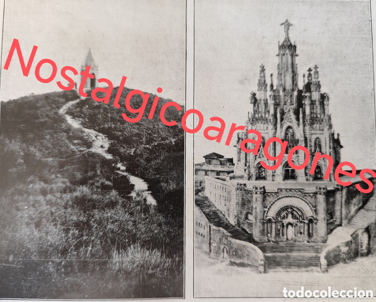 Coleccionismo de revistas y peri&oacute;dicos: Barcelona tibidabo ermita antes de templo foto revista princ siglo XX 192B