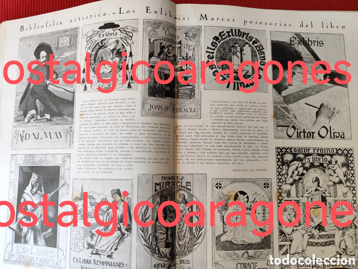 Coleccionismo de revistas y peri&oacute;dicos: bibliofilia exlibris catalanas foto revista princ siglo XX 192B