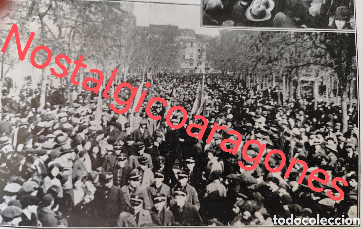 Coleccionismo de revistas y peri&oacute;dicos: Zaragoza agradeciendo instalacion Academia General militar foto revista princ siglo XX 192B