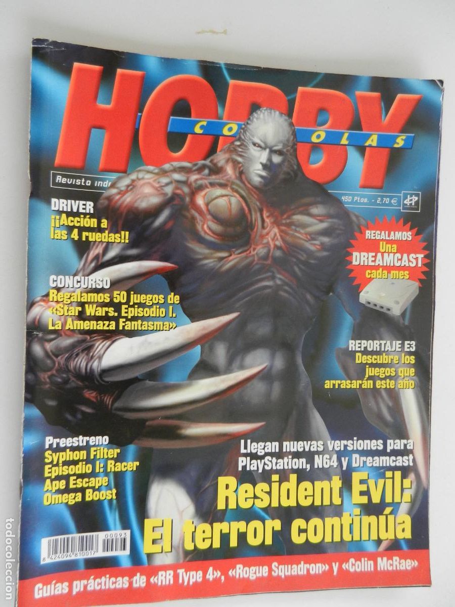 Coleccionismo de Revistas y Peri&oacute;dicos: HOBBY CONSOLAS N&ordm; 93 - RESIDENT EVIL, EL TERROR CONTINUA