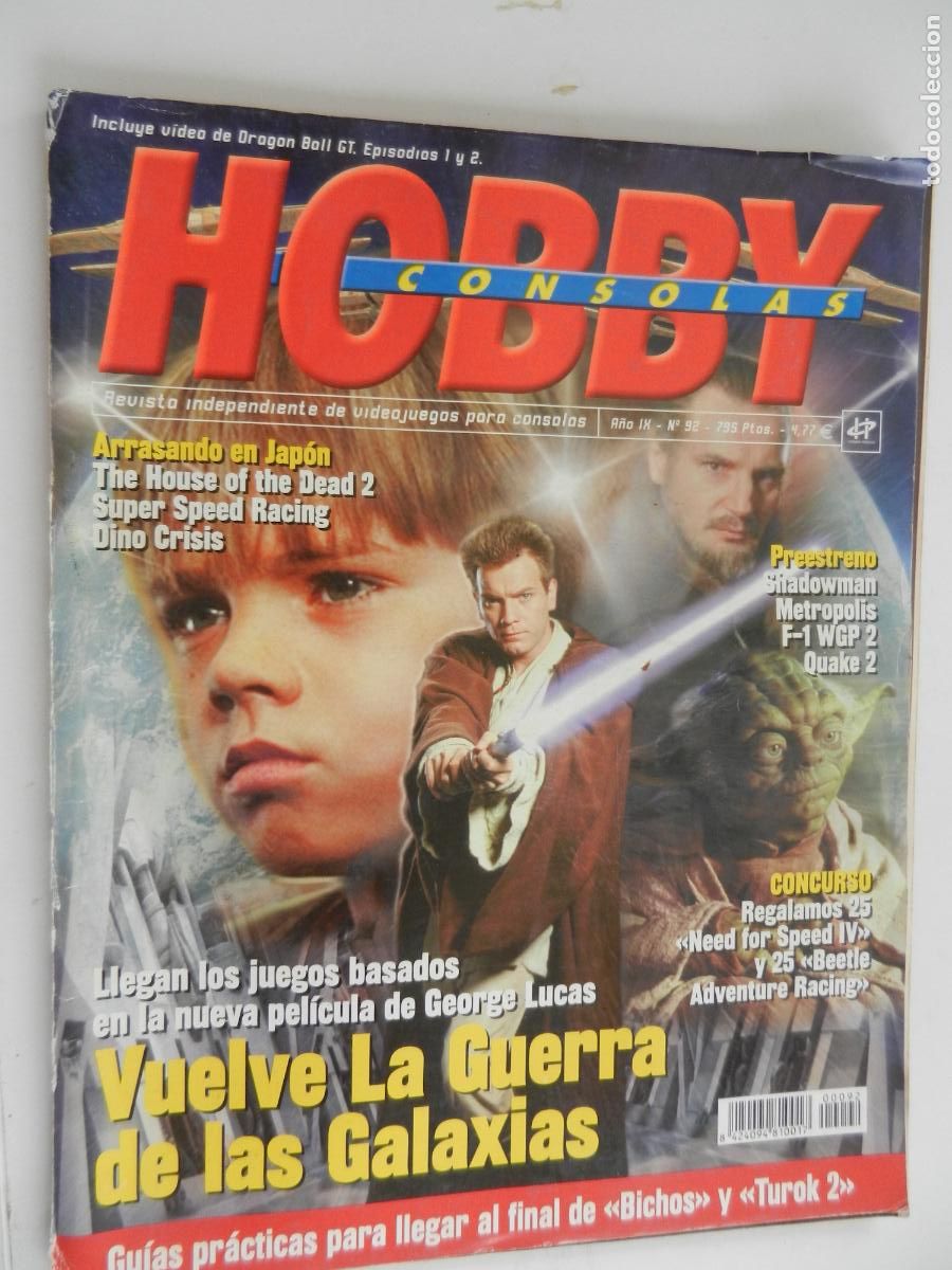 Coleccionismo de Revistas y Peri&oacute;dicos: HOBBY CONSOLAS N&ordm; 92 -VUELVE LA GUERRA DE LAS GALAXIAS -