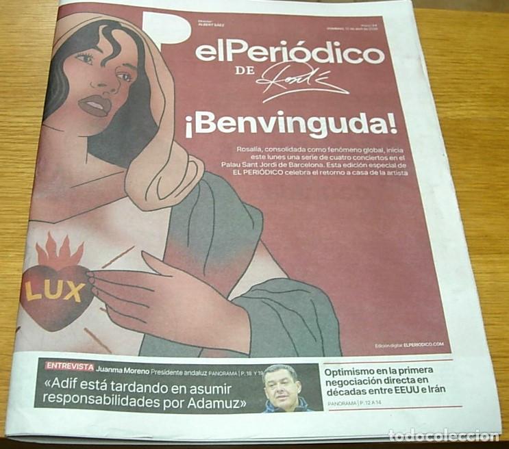 Coleccionismo de Revistas y Peri&oacute;dicos: ROSALIA El Peri&oacute;dico de Rosal&iacute;a 12/04/2026 ROSALIA en Portada a doble p&aacute;gina Edici&oacute;n en Castellano