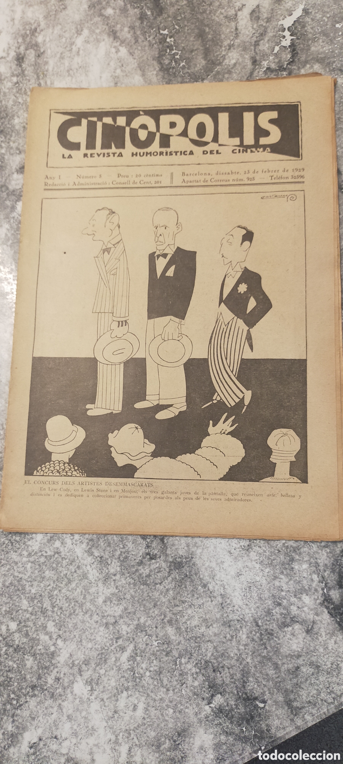 Coleccionismo de Revistas y Peri&oacute;dicos: CIN&Ograve;POLIS ANY I , N&uacute;mero 5 , 23 de febrer de 1929