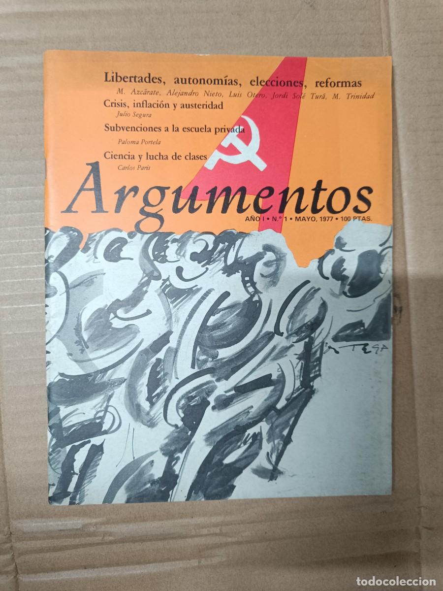 Coleccionismo de Revistas y Peri&oacute;dicos: ANTIGUA REVISTA POLITICA ARGUMENTOS, 1977, A&Ntilde;O 1 NUMERO 1, COMUNISTA, TRANSICION -P20