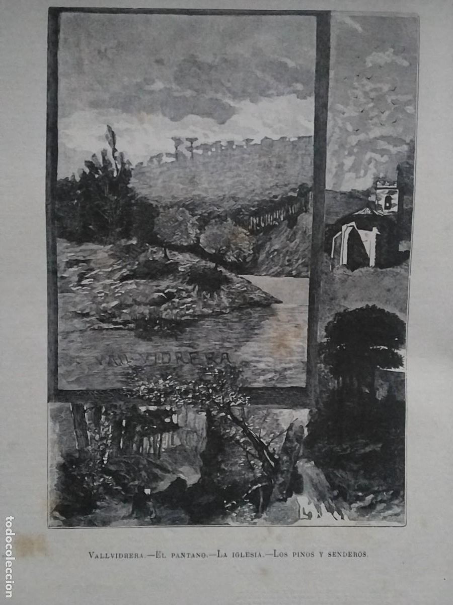 Coleccionismo de revistas y peri&oacute;dicos: VALLVIDRERA EL PANTANO LA IGLESIA LOS PINOSNY SENDEROS REVISTA A&Ntilde;O 1883