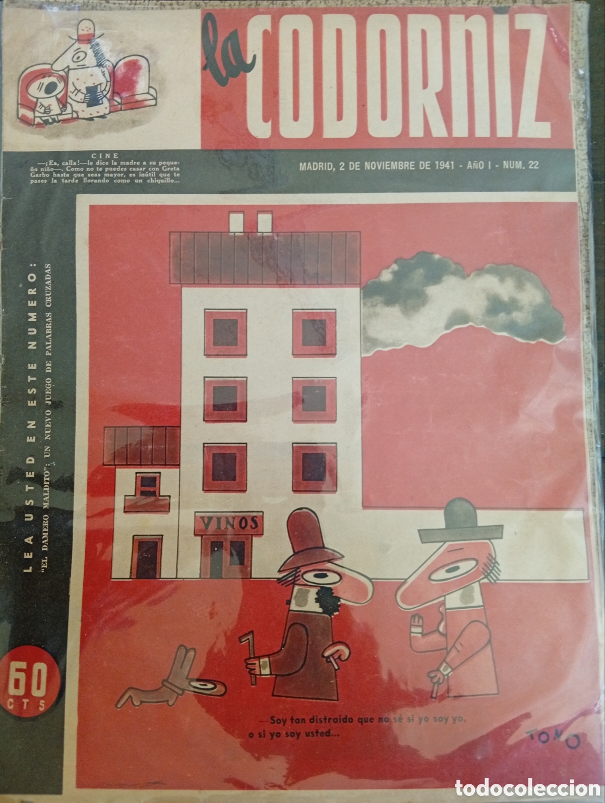 Coleccionismo de Revistas y Peri&oacute;dicos: Antigua vieja revista La codorniz