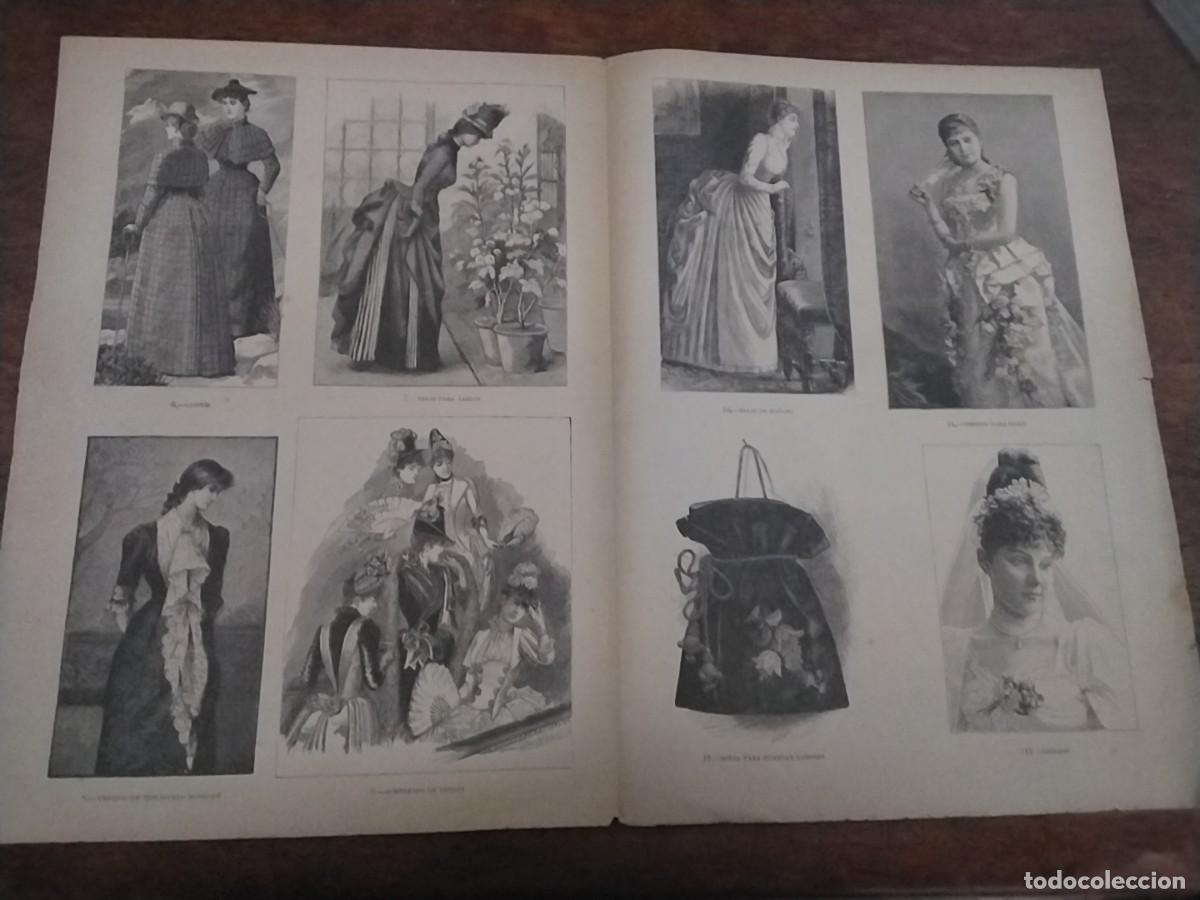 Collectionnisme de Revues et Journaux: EL MUNDO DE LAS DAMAS TRAJES SOMBREROS PEINADOS ABRIGOS CHAQUETA ULSTEIS REVISTA A&Ntilde;O 1887