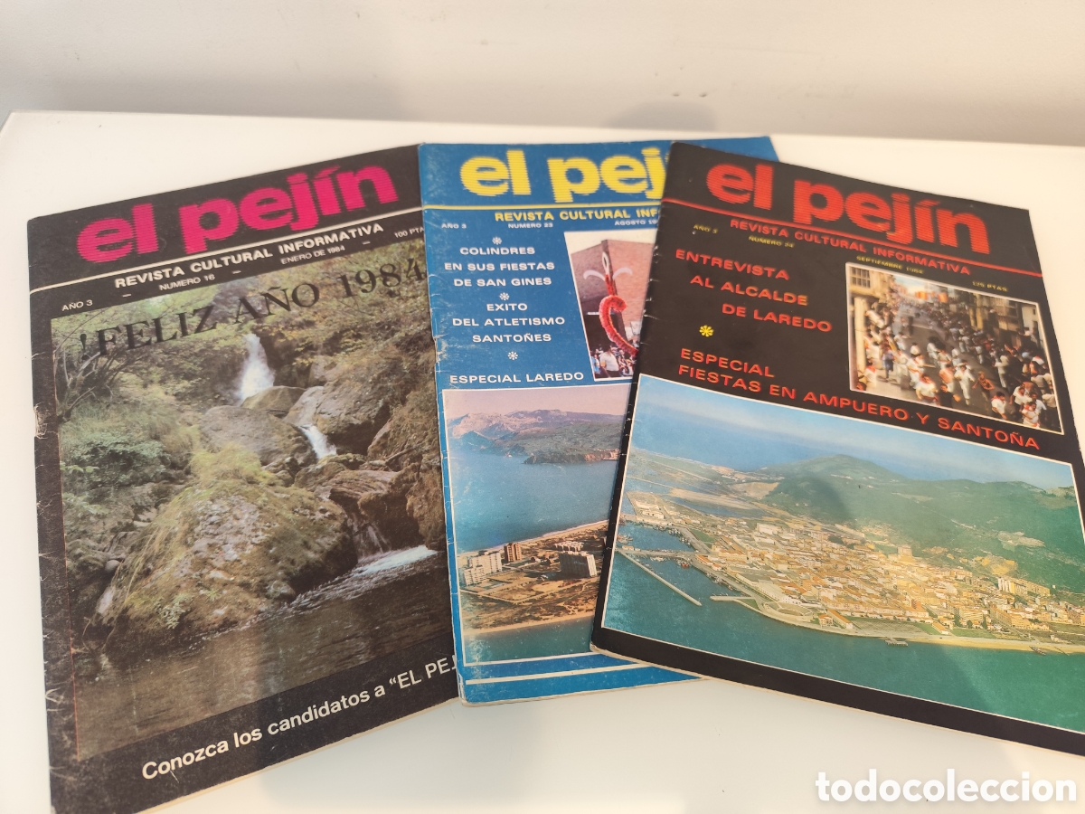 Coleccionismo de Revistas y Peri&oacute;dicos: 3 EJEMPLARES REVISTA CULTURAL INFORMATIVA &rdquo;EL PEJIN &rdquo; A&Ntilde;O 84- ENE- AGOST- SEPTIEMBRE-CANTABRIA -