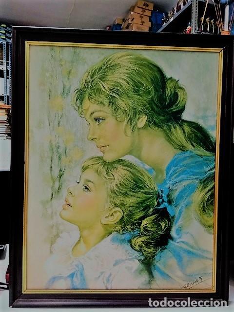 Collection Magazines and Newspapers: Cuadro: MADRE CON SU HIJA - G.BERTOLETTI (79,5cm x 64cm) - G.Bertoletti