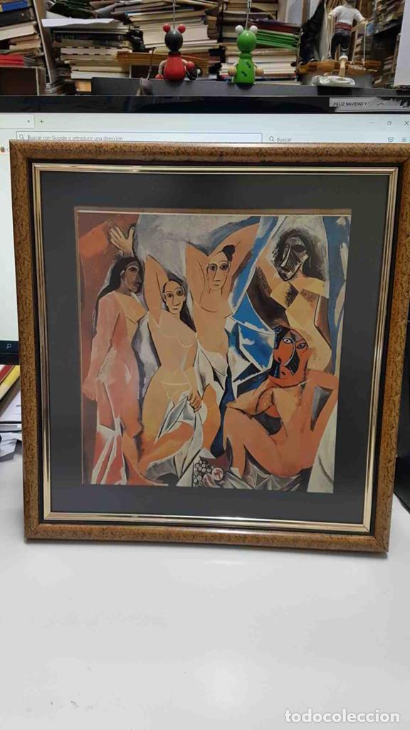 Collection Magazines and Newspapers: Cuadro: reproducci&oacute;n del famoso cuadro de de Picasso, Las se&ntilde;oritas de Avignon. Parece una impresi&oacute;n