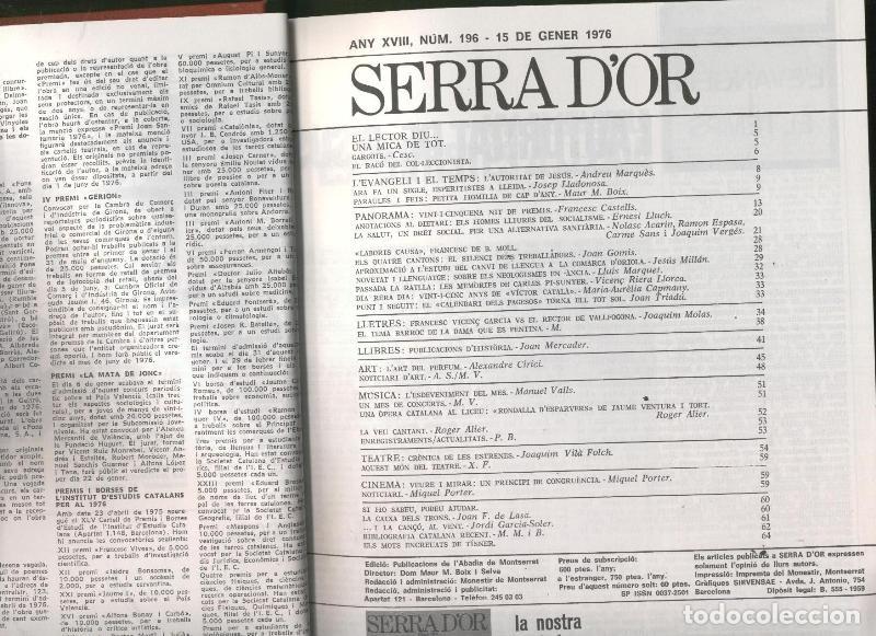 Colecionismo de Revistas e Jornais: Serra d,Or tomo a&ntilde;o 1976 - Varios