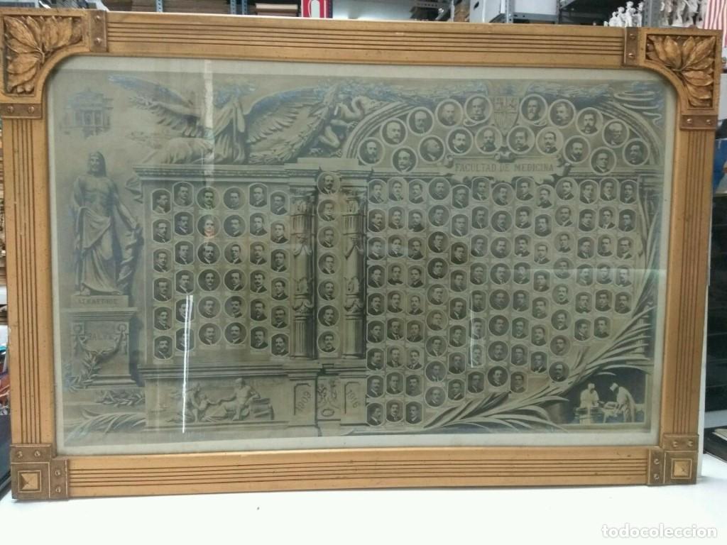 Collezionismo di Riviste e Giornali: Cuadro: ORLA ORIGINAL FACULTAD DE MEDICINA - Promocion 1909/1916 (110,5cm x 73,5cm) - Facultad de Me