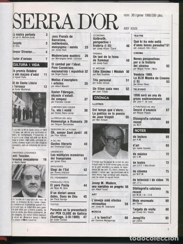 Collection Magazines and Newspapers: Serra d,Or tomo a&ntilde;o 1990 - Varios