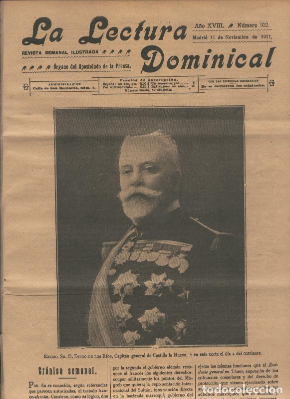 Collezionismo di Riviste e Giornali: La lectura dominical numero 932 del 11.11.1911 - Varios