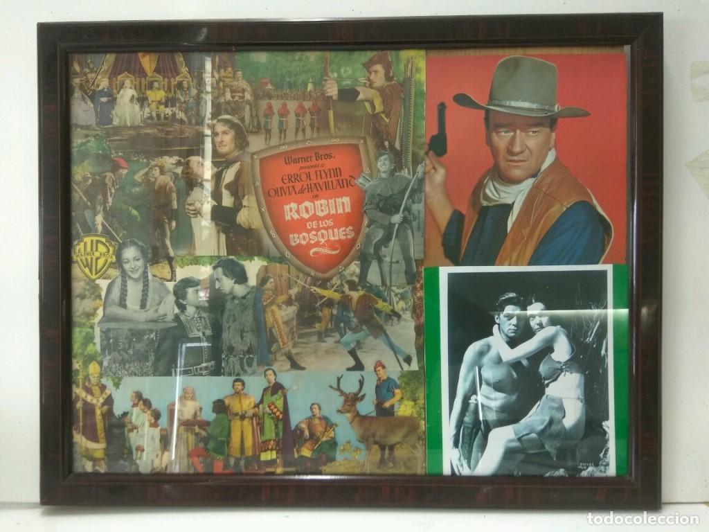 Collection Magazines and Newspapers: Cuadro Collage: COLLAGE enmarcado de la Pelicula ROBIN DE LOS BOSQUES - VARIOS