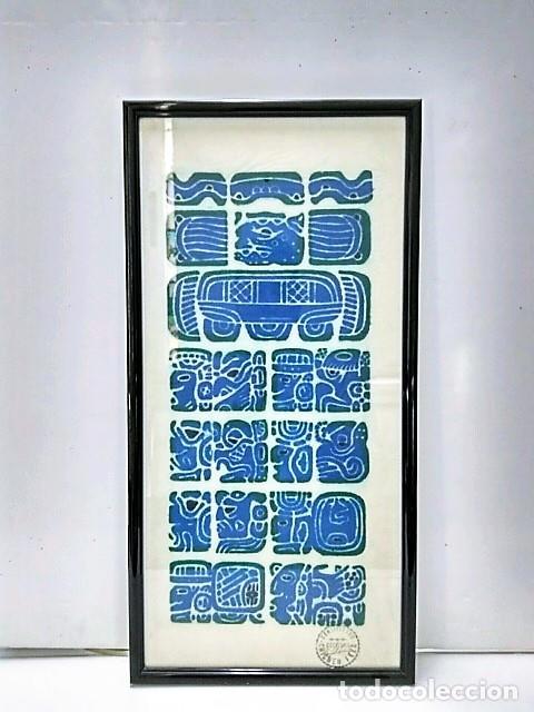 Collectionnisme de Revues et Journaux: Cuadro: CALENDARIO MAYA - Piramide Maya de Chichen Itza, Mexico (Certificado Original Chichen Itza)