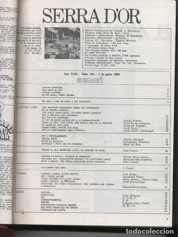 Collection Magazines and Newspapers: Serra d,Or tomo a&ntilde;o 1980 - Varios