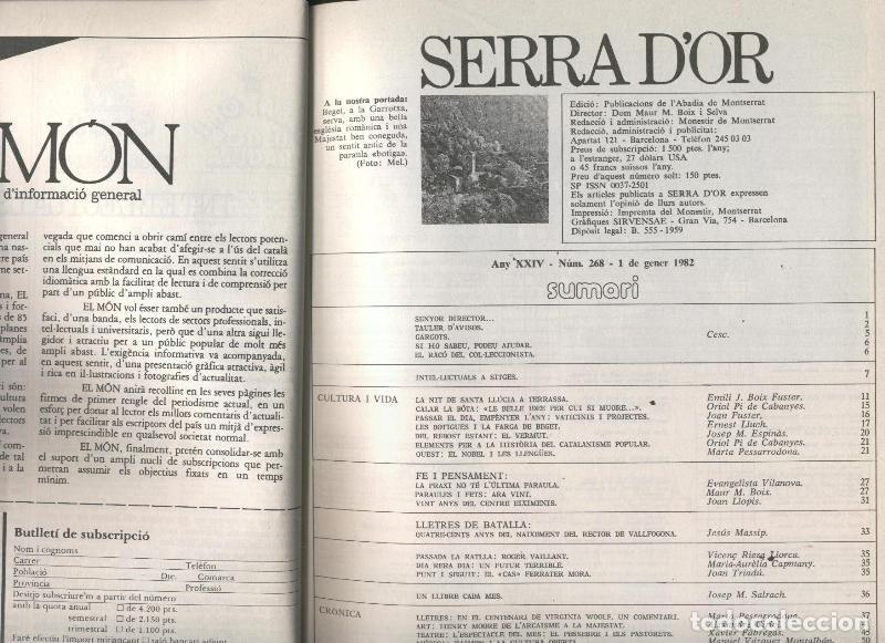 Collection Magazines and Newspapers: Serra d,Or tomo a&ntilde;o 1982 - Varios