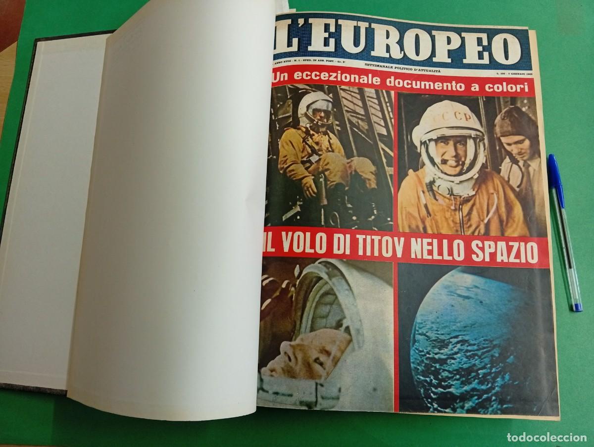 Coleccionismo de Revistas y Peri&oacute;dicos: Antiguo tomo que contiene revistas de L&acute;Europeo. Semanario pol&iacute;tico. A&ntilde;os 60-70.