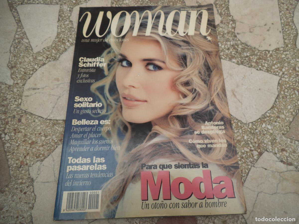 Coleccionismo de Revistas y Peri&oacute;dicos: revista de moda, woman n&ordm; 1, claudia schiffer, sexo solitario antonio banderas, moda oto&ntilde;o