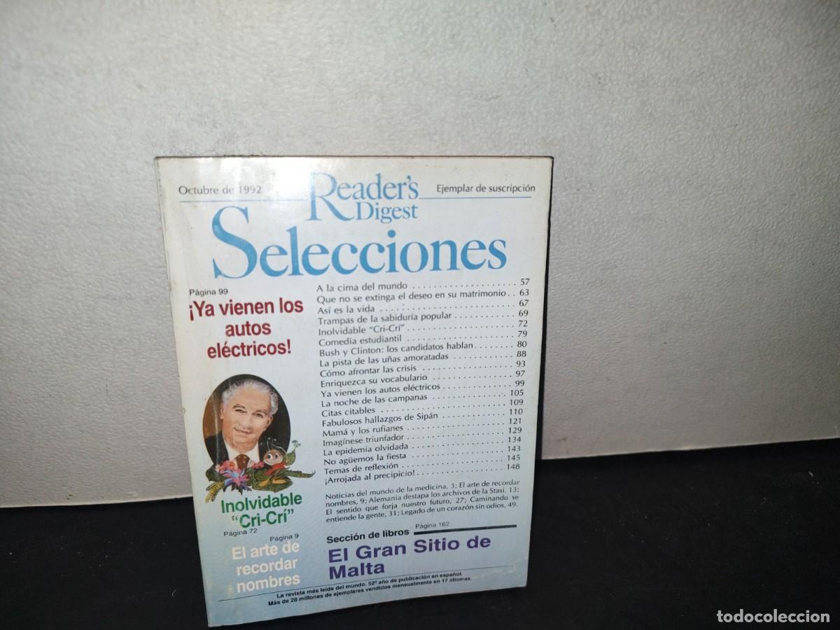 Coleccionismo de Revistas y Peri&oacute;dicos: 215- Reader'S Digest Selecciones. Inolvidable &rdquo;Cri-Cri&rdquo; - Octubre 1992