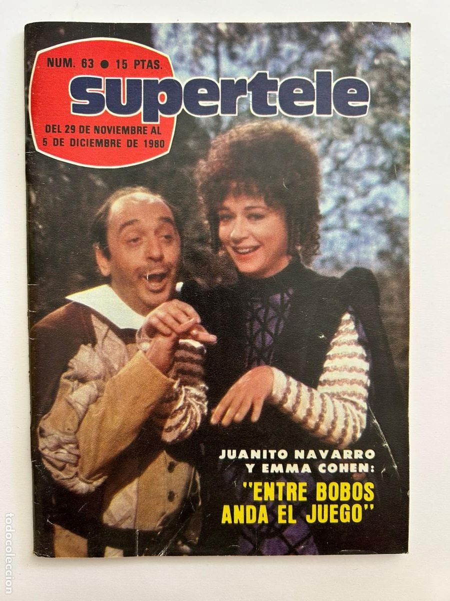 Coleccionismo de Revistas y Peri&oacute;dicos: SUPERTELE N&ordm;63 diciembre 1980 Juanito Navarro Emma Cohen Edward Asner Lou Grant