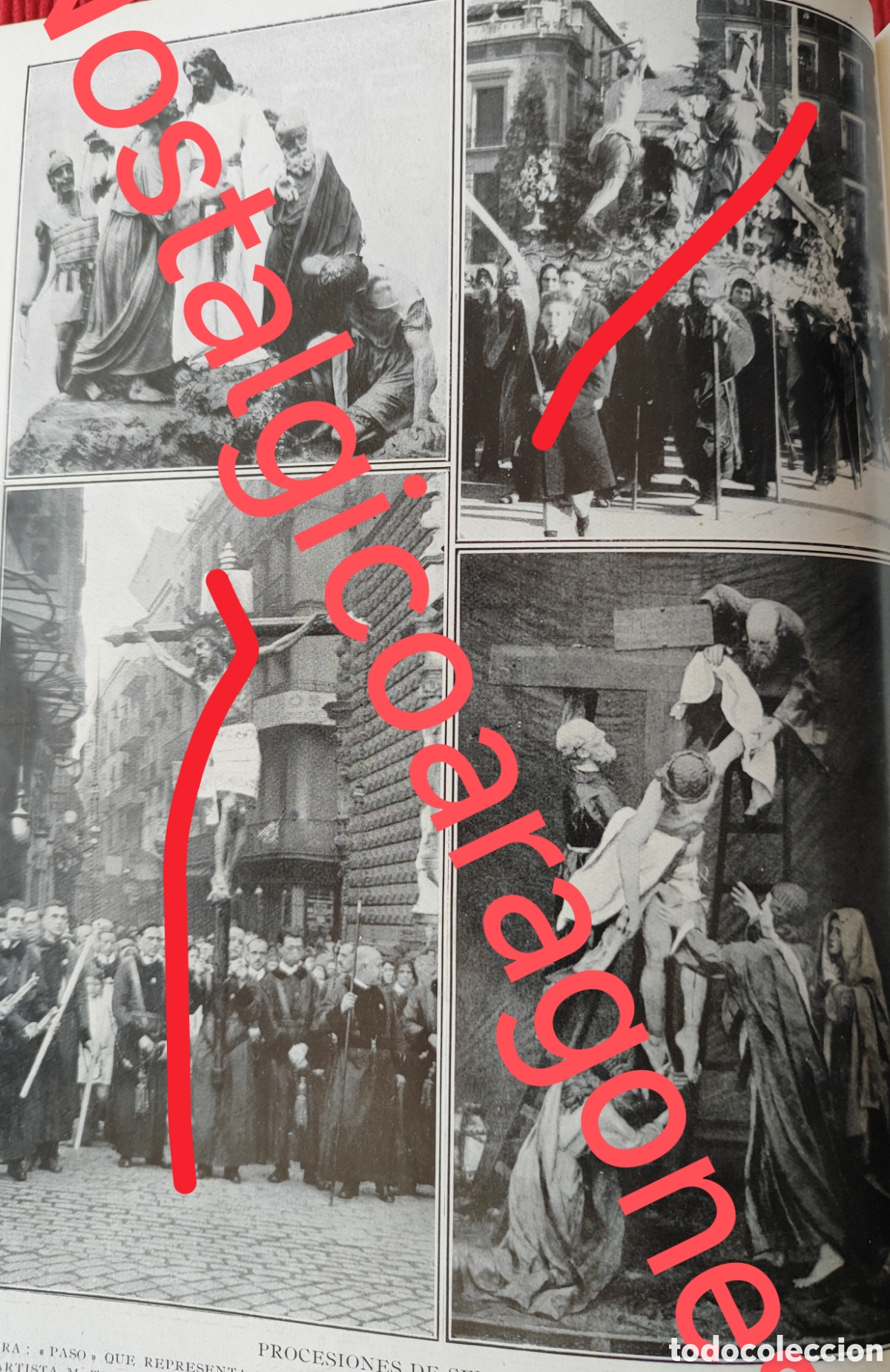 Coleccionismo de Revistas y Peri&oacute;dicos: procesiones semana Santa Zamora Madrid Barcelona foto revista princ siglo XX 192B