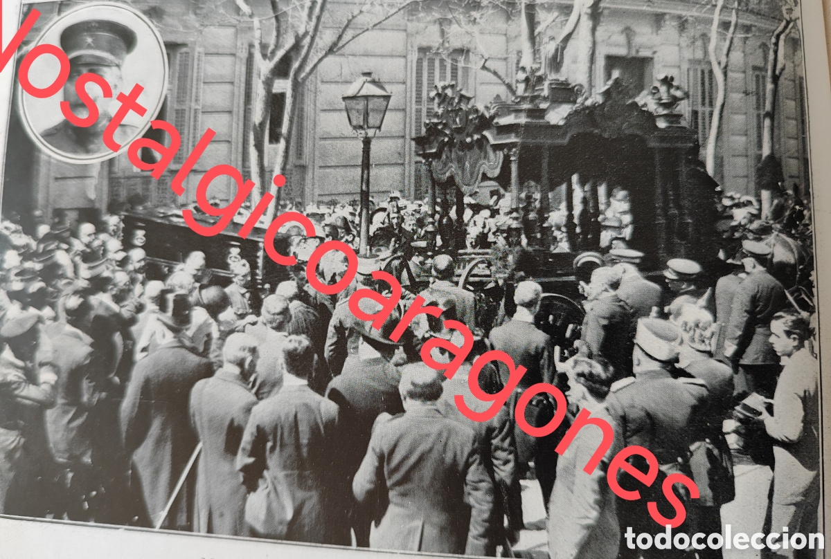 Sammeln von Zeitschriften und Zeitungen: Madrid entierro tte general Domingo Arraiz Conderena foto revista princ siglo XX 192B