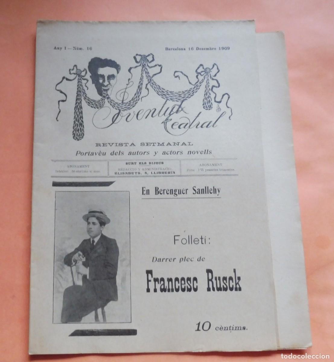 Collection Magazines and Newspapers: JOVENTUT TEATRAL - Revista setmanal - Any I N&Uacute;M 16 - 16 Desembres 1909 - BERENGUER SANLLEHY