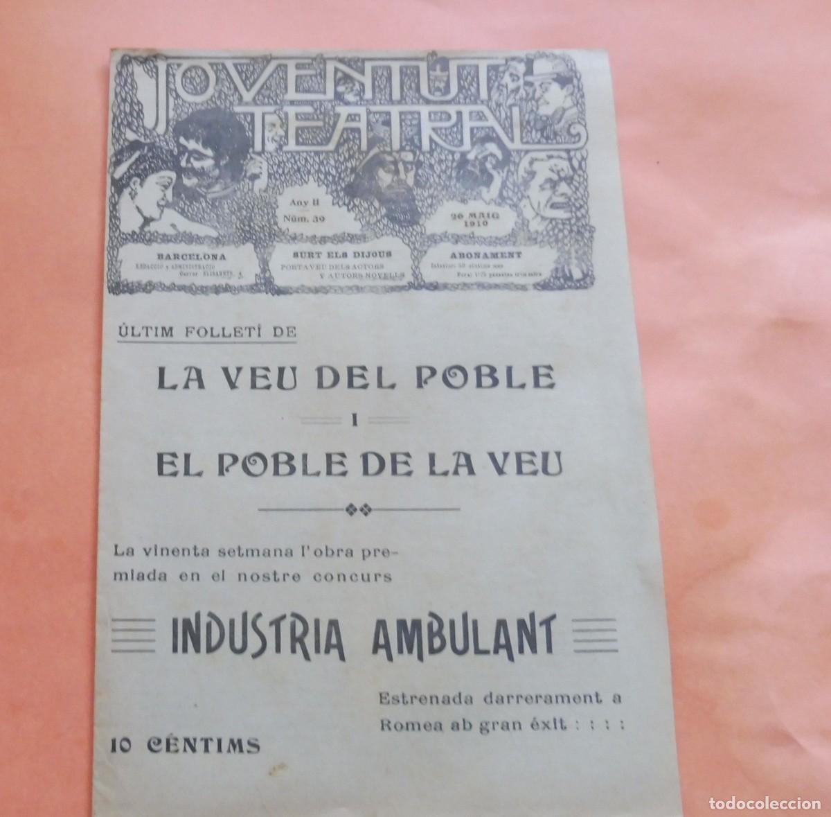 Collection Magazines and Newspapers: JOVENTUT TEATRAL - Revista setmanal - Any II - N&Uacute;M 39 - 26 MAIG 1910 -