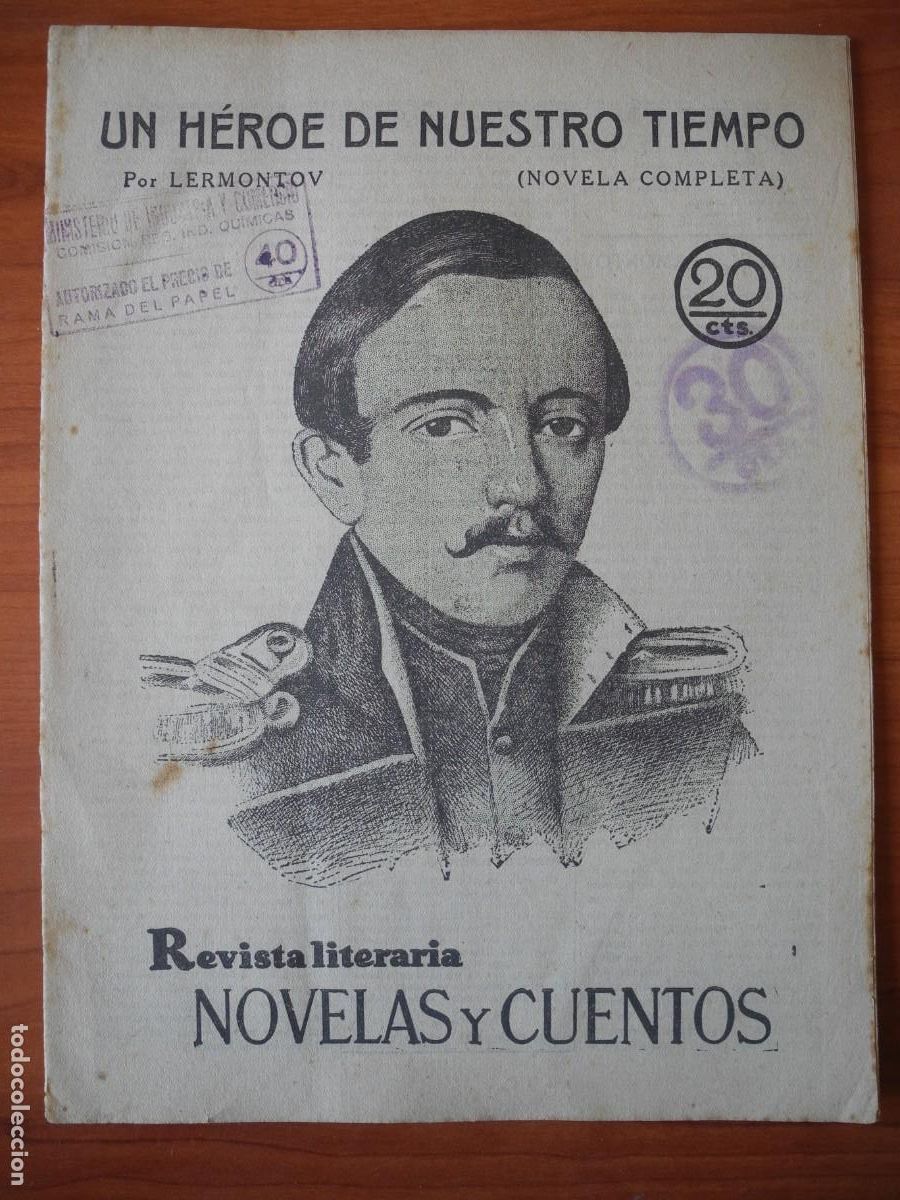 Sammeln von Zeitschriften und Zeitungen: Un h&eacute;roe de nuestro tiempo. Lermontov. Revista literaria n. 33 Agosto 1929